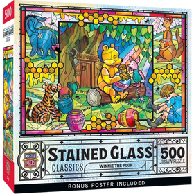 MasterPieces Puzzles: Stained Glass - Winnie the Pooh (500pcs)