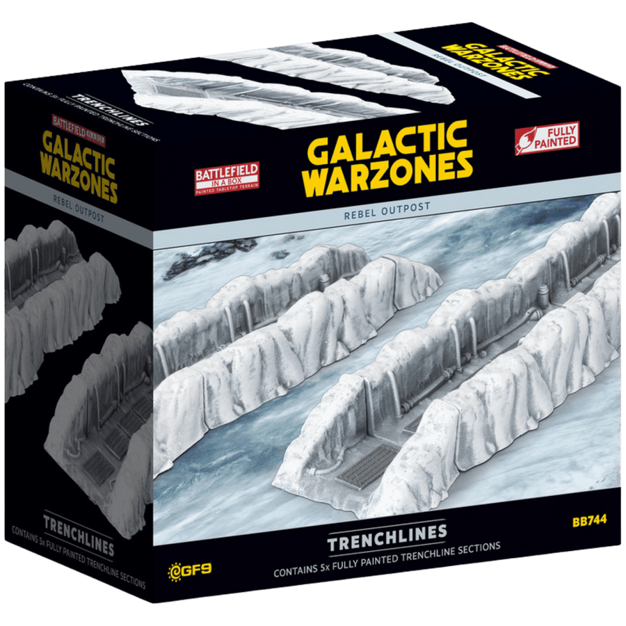 Battlefield in a Box: Galactic Warzones - Rebel Outpost - Trenchlines (Pre-painted) (PREORDER)