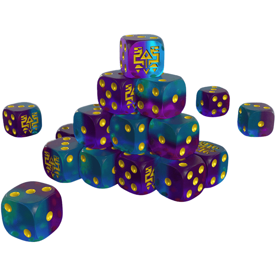 One Page Rules: Grimdark Future - Saurian Starhost - Premium Resin 16mm Dice Set (20) (PREORDER)