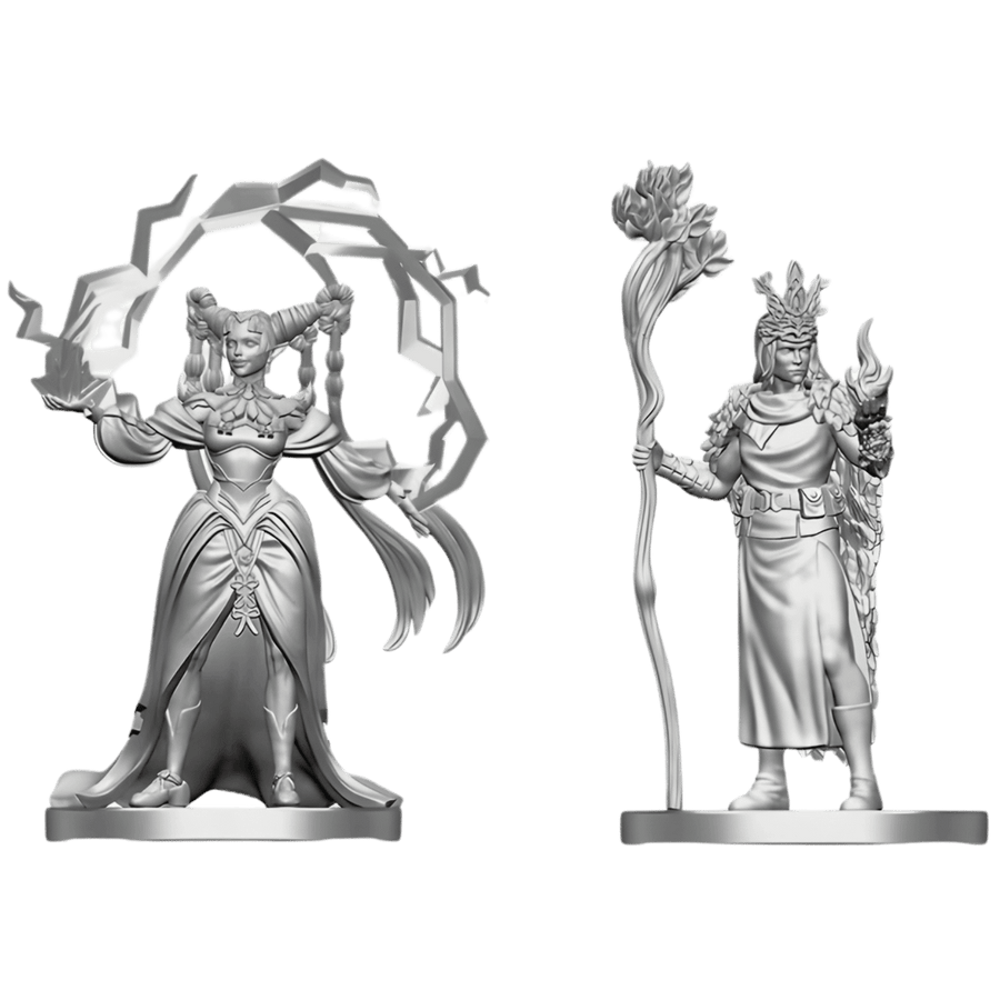 Dungeons & Dragons: Nolzur's Marvelous Miniatures - Human Druid & Elf Sorcerer (Unpainted)