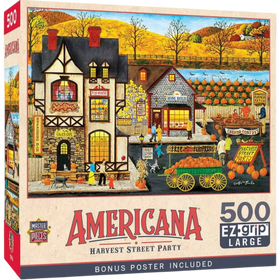 MasterPieces Puzzles: Americana - Harvest Street Party (500pcs, Ez Grip)