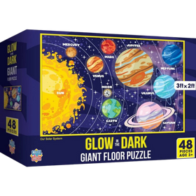 MasterPieces Puzzles: Glow-in-the-Dark - Our Solar System - Giant Floor Puzzle (48pcs)