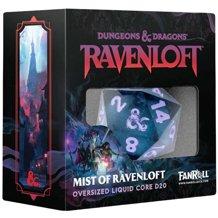 FanRoll: D&D Ravenloft - Mist of Ravenloft - Oversized Liquid Core D20 (PREORDER)