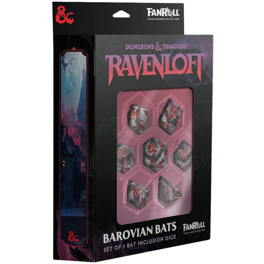 FanRoll: D&D Ravenloft - Barovian Bats - Inclusion Dice (7ct) (PREORDER)