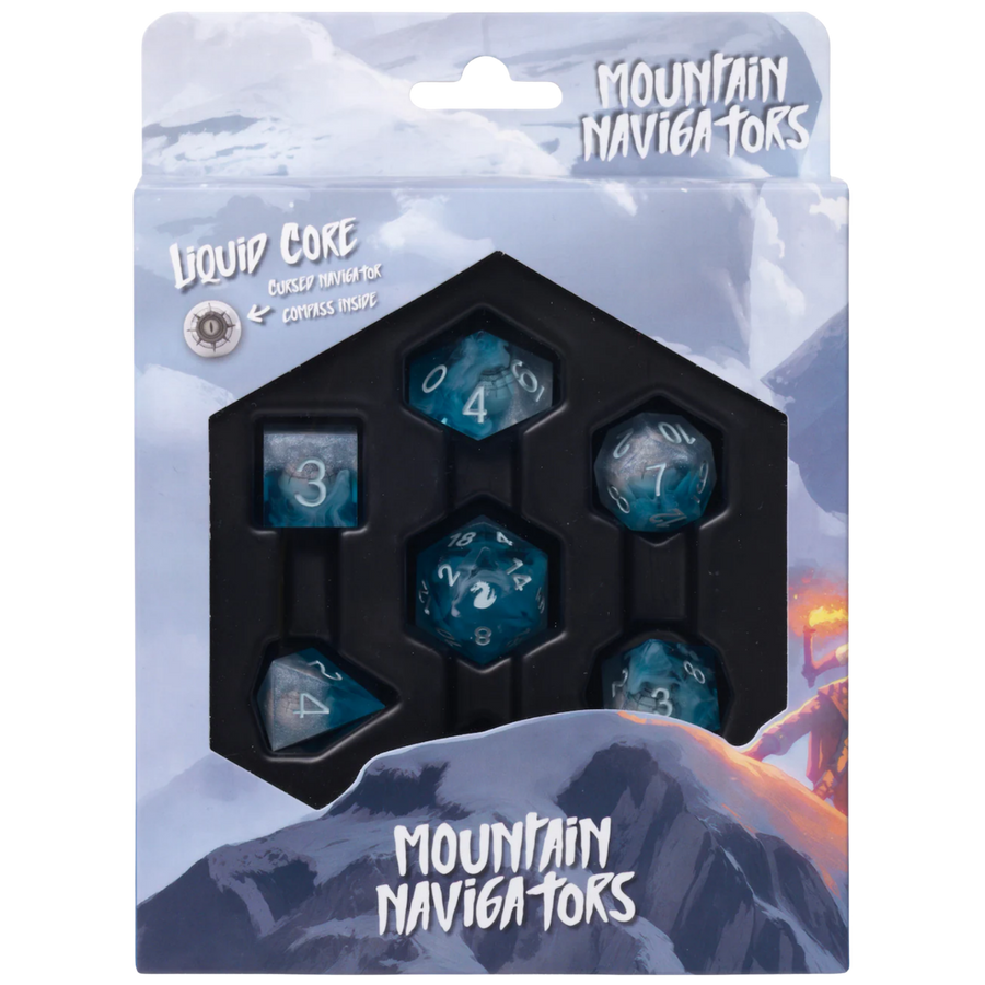 Encounters at a Glance: Into the Wild - Mountain Navigators - Liquid Core Dice Set (7ct) (PREORDER)
