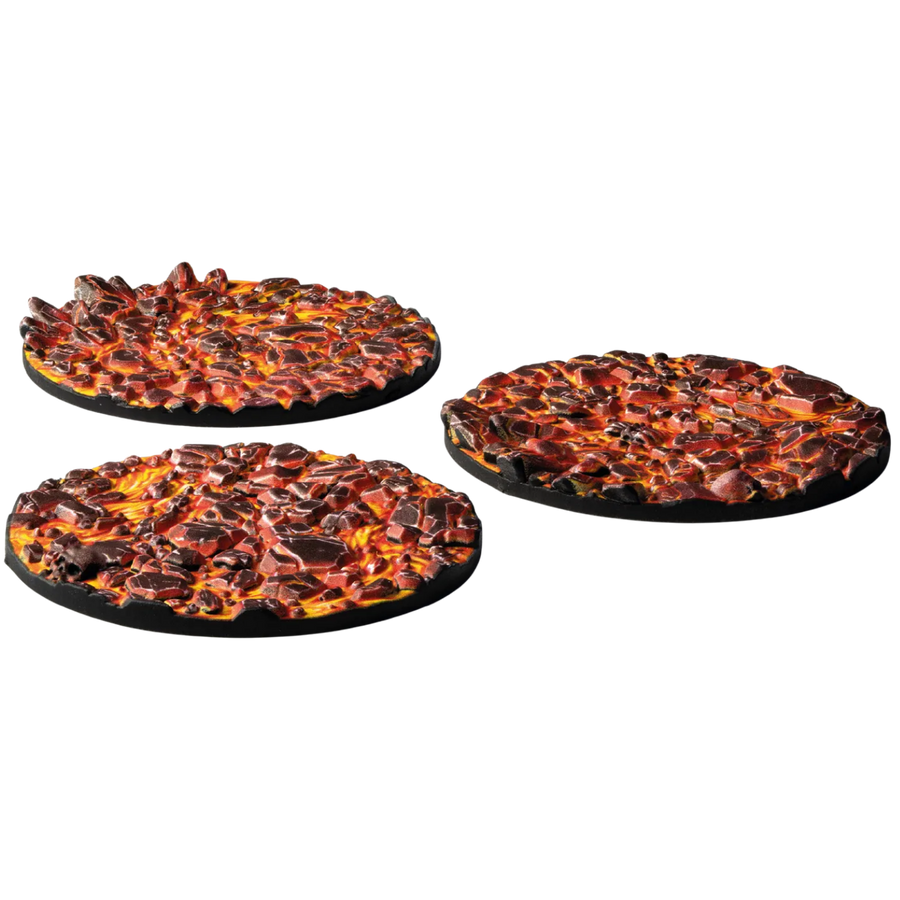 GamersGrass: Battle Ready Toppers - Molten Lava - Round 50mm (3ct)