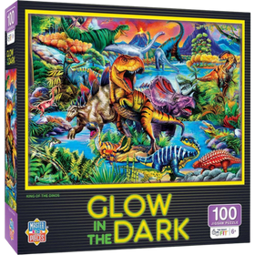 MasterPieces Puzzles: Glow-in-the-Dark - King of the Dinos (100pcs)
