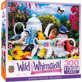 MasterPieces Puzzles: Wild & Whimsical - Garden Party (300pcs, EZ Grip)