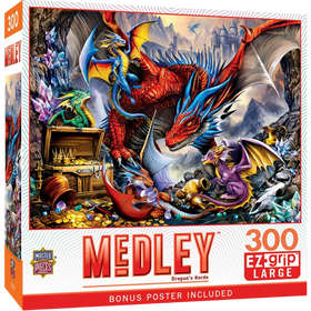 MasterPieces Puzzles: Medley - Dragon's Horde (300pcs, EZ Grip)
