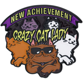 Dungeon Crawler Carl: New Achievement Crazy Cat Lady Enamel Pin