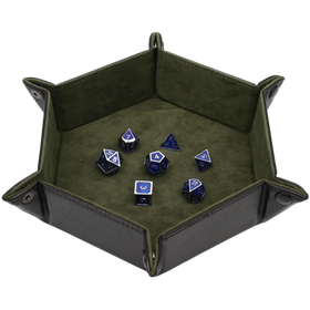 Forged Gaming: Hexagon Snap Folding Dice Tray - Green
