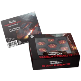 FanRoll: Dungeons & Dragons - Dragon Scale - Red Dragon Silicone Dice Set (7ct)