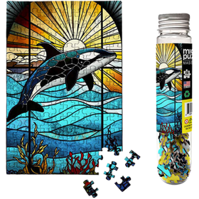 MicroPuzzles: Stained Glass Orca - Marine Life (150pcs)