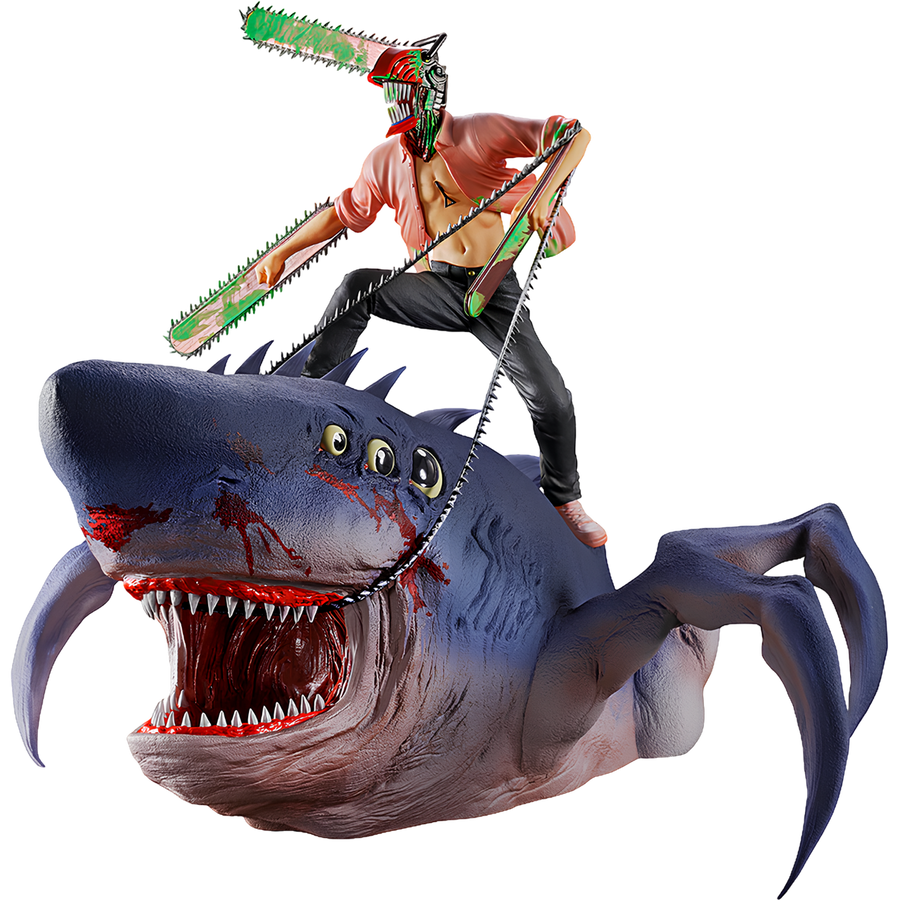 Chainsaw Man: The Movie - Reze Arc: Chainsaw Man & Beam (The Movie Second) Mega Impact Ichibansho Figure (PREORDER)