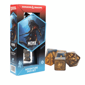 Sirius Dice: Dungeons & Dragons Adventure Dice Set - Monk - Blue/Gold