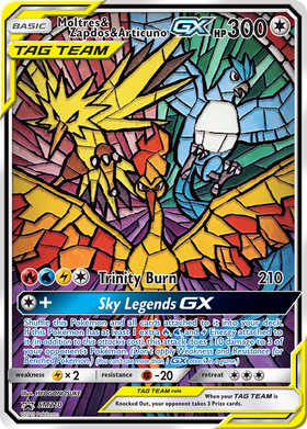 Moltres & Zapdos & Articuno-GX SM210/248 - SM Black Star Promos Holofoil (DMG)