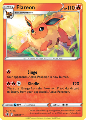 Flareon SWSH041/298 - SWSH Black Star Promos Holofoil (LP)