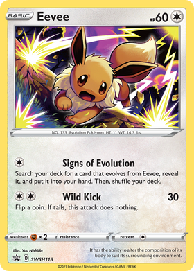Eevee SWSH118/298 - SWSH Black Star Promos Holofoil (HP)