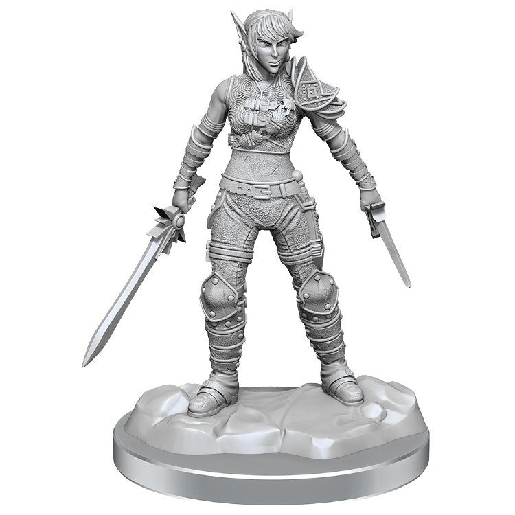 Dungeons & Dragons Nolzur's Marvelous Unpainted Miniatures: Elf Rogue & Half-Elf Rogue Protege