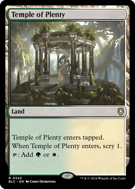 Temple of Plenty (BLC-343) - Bloomburrow Commander
