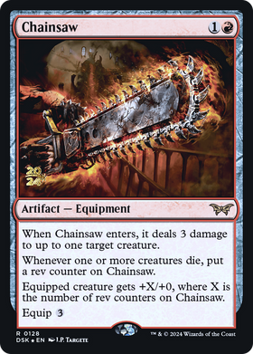 Chainsaw (PRE-128S) - Duskmourn: House of Horror Promos Foil