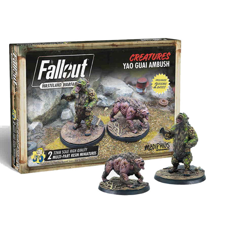 Fallout Wasteland Warfare: Creatures - Yao Guai Ambush