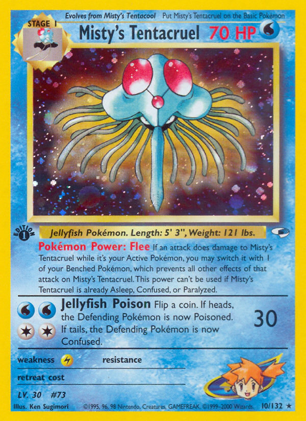 Misty's Tentacruel 10/132 - Gym Heroes Unlimited Holofoil (HP)
