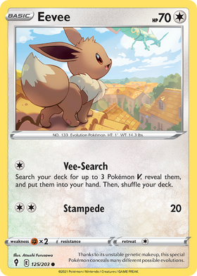 Eevee 125/203 - Evolving Skies Reverse Holofoil (LP)