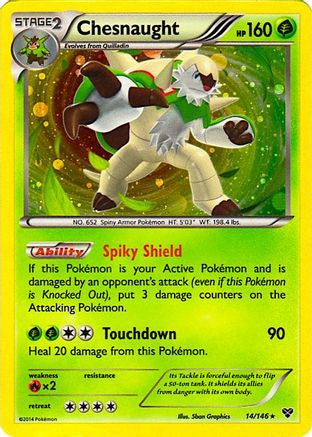 Chesnaught - 14/146 (Cosmos Holo) 14 - Blister Exclusives Holofoil (LP)