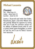 1996 Michael Loconto Biography Card