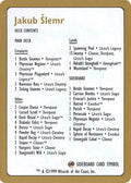1999 Jakub Slemr Decklist Card