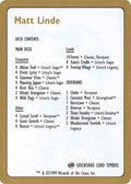 1999 Matt Linde Decklist Card