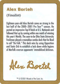 2001 Alex Borteh Biography Card