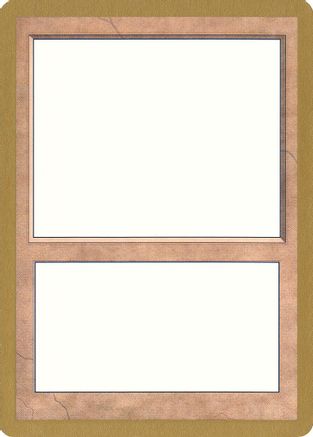 1998 World Championship Blank Card