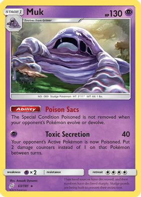 Muk 63/181 - SM Team Up Reverse Holofoil