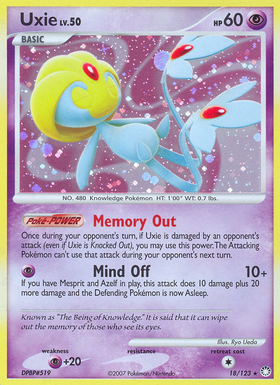 Uxie 18/123 - Mysterious Treasures Holofoil (HP)