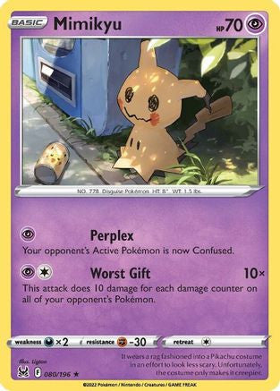 Mimikyu 80/196 - Lost Origin Reverse Holofoil (LP)