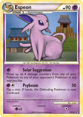 Espeon 2/90 - HSUndaunted Holofoil (HP)