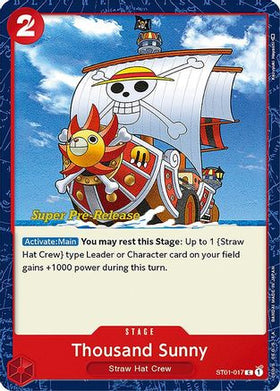 Thousand Sunny (ST01-017) Super Pre-Release Starter Deck 1: Straw Hat Crew