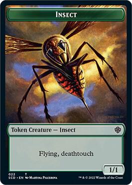 Insect // Human Warrior Double-Sided Token