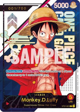 Monkey.D.Luffy [Serial Number] (ST01-001) One Piece Promotion Cards Foil