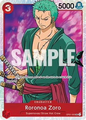 Roronoa Zoro (OP01-025) Romance Dawn Foil