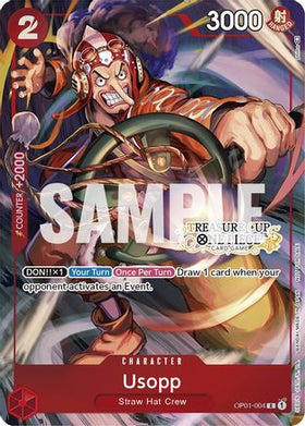 Usopp (Treasure Cup) (OP01-004) One Piece Promotion Cards Foil