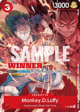 Monkey.D.Luffy (Winner Pack Vol. 1) (P-006) One Piece Promotion Cards