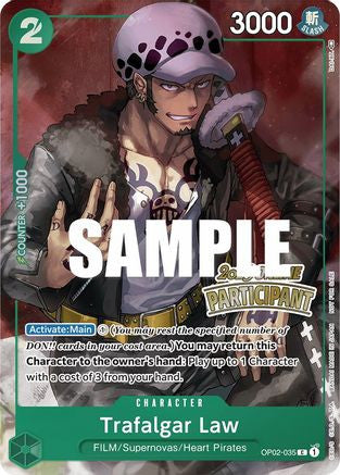 Trafalgar Law (Online Regional 2023) [Participant] (OP02-035) One Piece Promotion Cards Foil