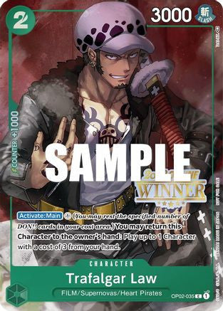 Trafalgar Law (Online Regional 2023) [Winner] (OP02-035) One Piece Promotion Cards