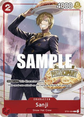 Sanji (Online Regional 2023) [Participant] (ST01-004) One Piece Promotion Cards Foil