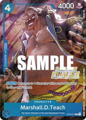 Marshall.D.Teach (Online Regional 2023) [Finalist] (ST03-014) One Piece Promotion Cards Foil