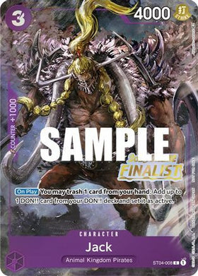 Jack (Online Regional 2023) [Finalist] (ST04-008) One Piece Promotion Cards Foil