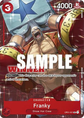 Franky (Tournament Pack Vol. 2) [Winner] (OP01-021) One Piece Promotion Cards